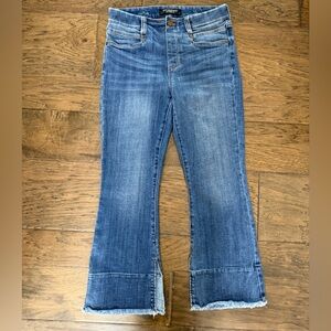 Liverpool Crop Flare Jeans | Raw Hem | Size 4 / 27